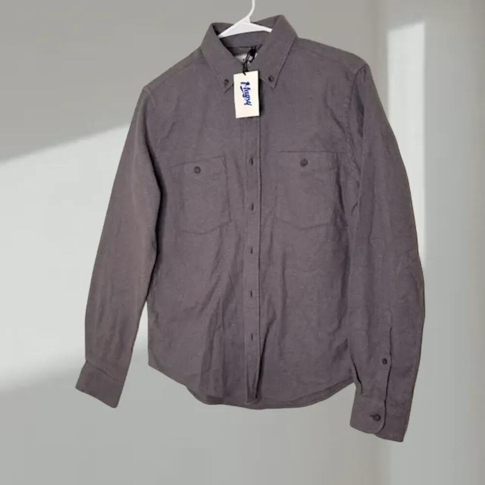 NWT- Mugsy Button-Down Shirt – Heather Gray (Men’s Small)
